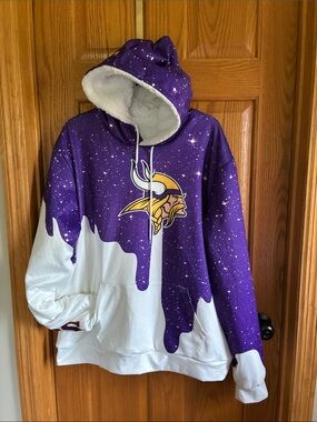 Minnesota Vikings Purple & White Fleece-Lined Hoodie
